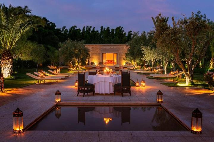 Villa pour 4 personnes, avec vue ainsi que jardin et piscine au Maroc