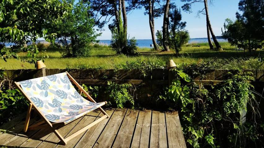 Location de vacances pour 6 personnes, avec vue sur le lac ainsi que jardin et vue dans Plage Moutchic - 2