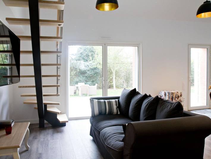 Maison de vacances pour 4 personnes, avec Jacuzzi et Terrasse ainsi que Jardin et Sauna à Bricqueville-sur-Mer