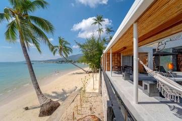 Cottage pour 2 personnes, avec balcon et vue ainsi que jardin et piscine à Lamai Beach