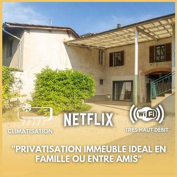 Gîte pour 13 personnes, avec vue et terrasse à Saint-Didier-sur-Chalaronne