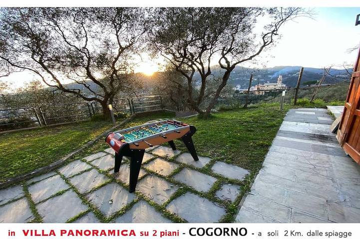 Apartment A in villa with panoramic view in San Salvatore, Cogorno