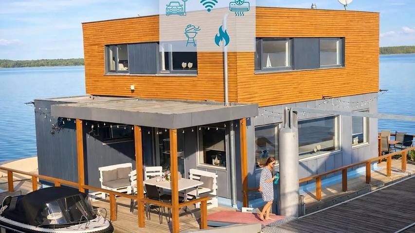 Ferienhaus mit Meerblick für 6 Personen, mit Balkon