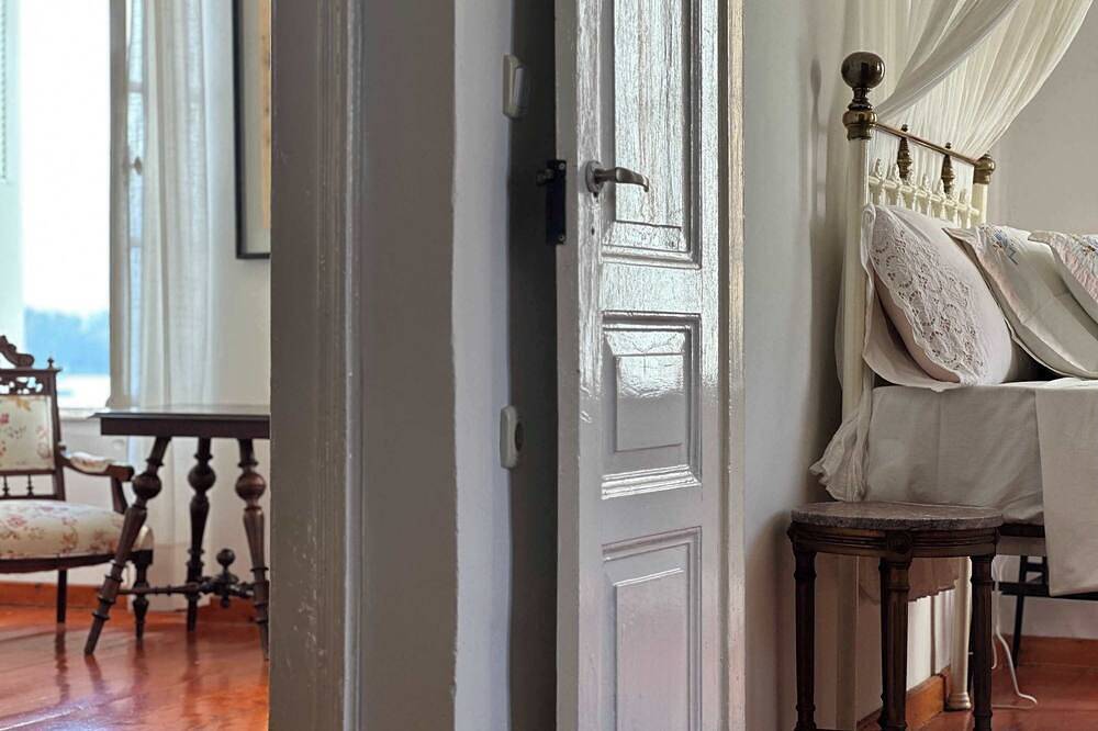 Poros Chic Seaside Neo-Classical Apartment w/ Terrace in Poros By, Poros