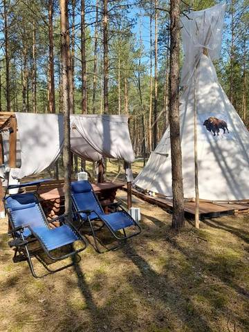 Camping für 2 Personen, mit Garten und Sauna sowie Ausblick, mit Haustier in Pommern