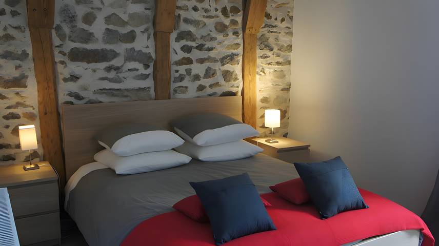 Chambre d’hôtes « La Trouverie - Chambre 2 » avec terrasse, jardin partagés et Wi-Fi in Laqueuille, Parc naturel régional des Volcans d'Auvergne