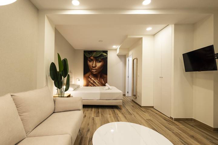 Estudio para 4 personas, con Terraza en 