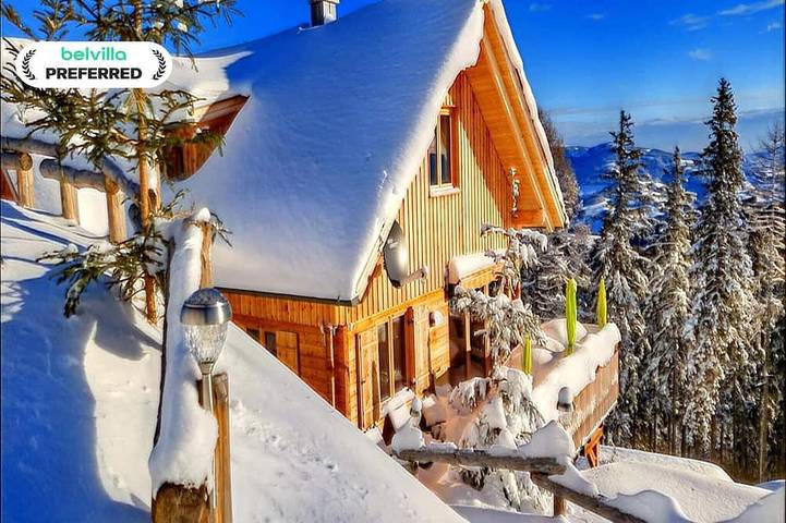 Chalet für 8 Personen, mit Terrasse und Sauna sowie Whirlpool, mit Haustier