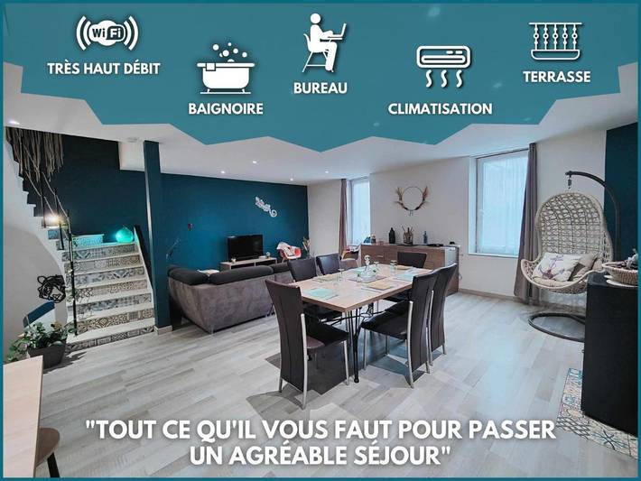 Location de vacances pour 8 personnes, avec terrasse à Pouzolles