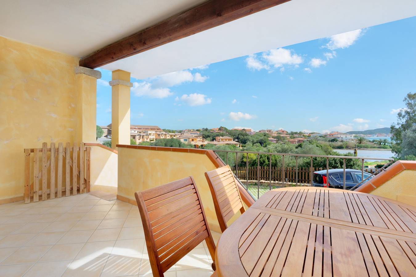 Ferienhaus 'Residence Orizzonti App N 23' mit Meerblick, privater Terrasse und Klimaanlage in Baia Caddinas, Golfo Aranci