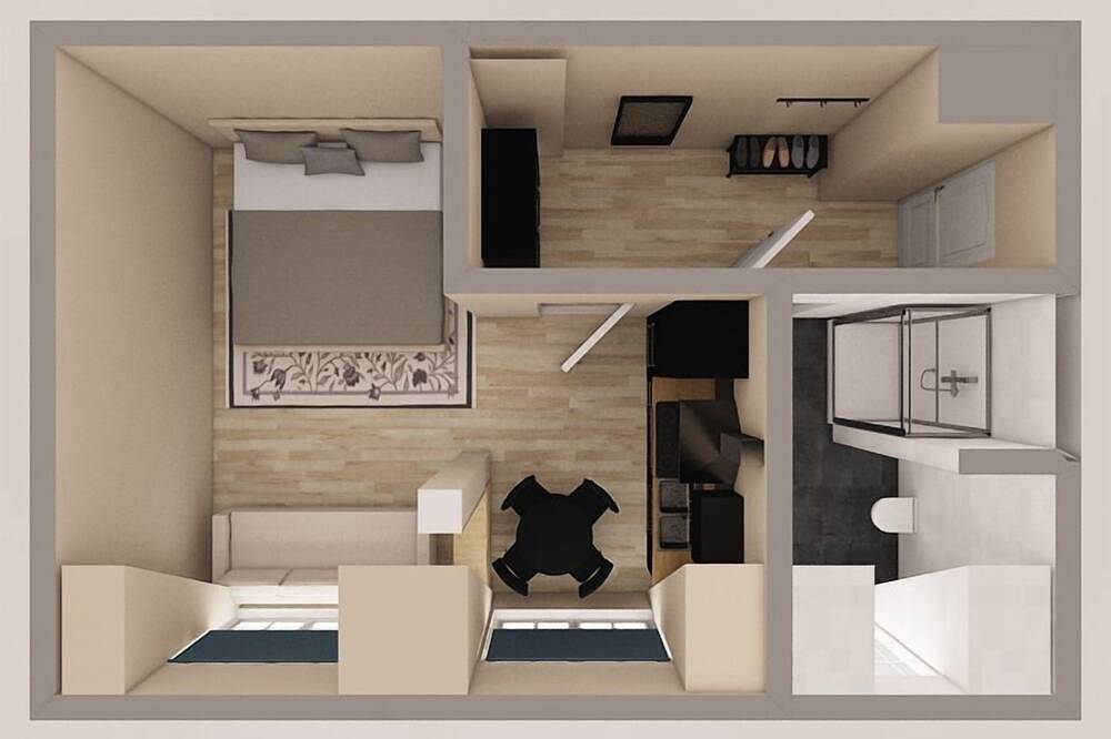 Apartamento entero, City Studio mit Wohnküche - Luga Homes - Chausseehaus in Leipzig Mitte, Leipzig