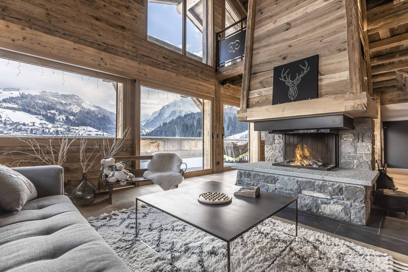 5* chalet, warm and sophisticated, panoramic view, Spa (Familylodge) in La Clusaz, Annecy und Umgebung