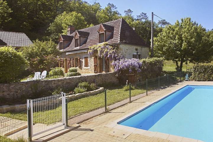 Maison de vacances pour 7 personnes, avec Terrasse ainsi que Jardin et Piscine