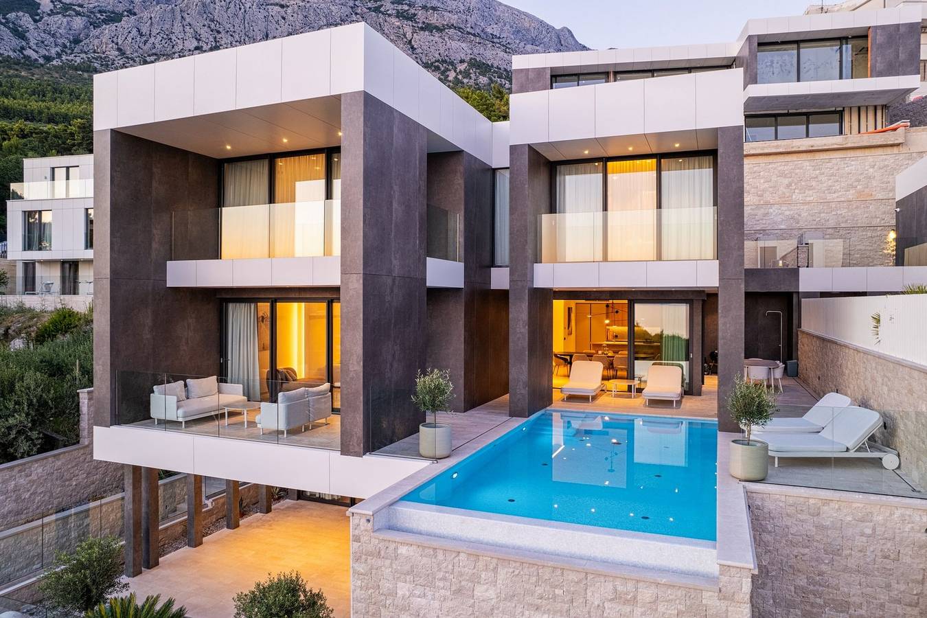 Luxury Villa Diamond Brela 1 with Heated Pool, Gym in Baska Voda, Makarska Riviera