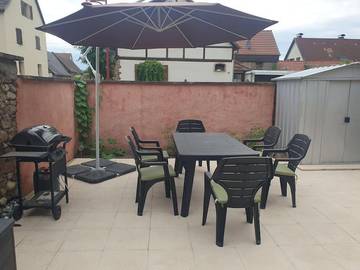 Gîte pour 4 personnes, avec terrasse, animaux acceptés à Sundhoffen