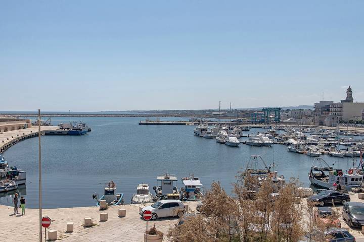 Room 'Vista Mare - Pesce' with Shared Terrace, Wi-Fi and Air Conditioning in Mola di Bari, Bari Province