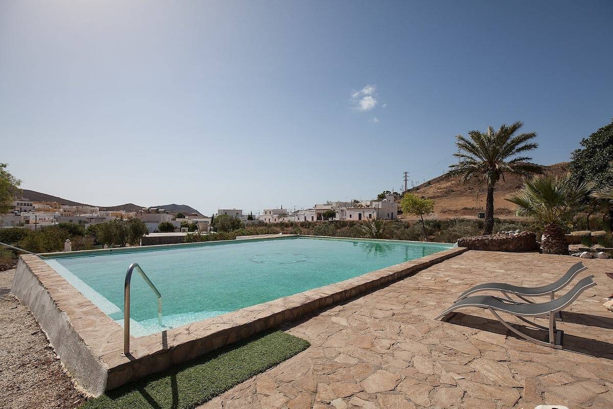 Finca 'Casa Parque Natural 2 - 5' con vista sulle montagne, piscina e Wi-Fi in Pozo de los Frailes, Nijar