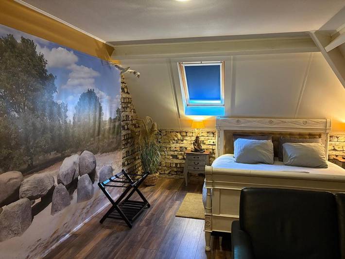 Chambre d’hôte pour 3 personnes, avec Terrasse et Jardin ainsi que Piscine et Sauna dans Drenthe