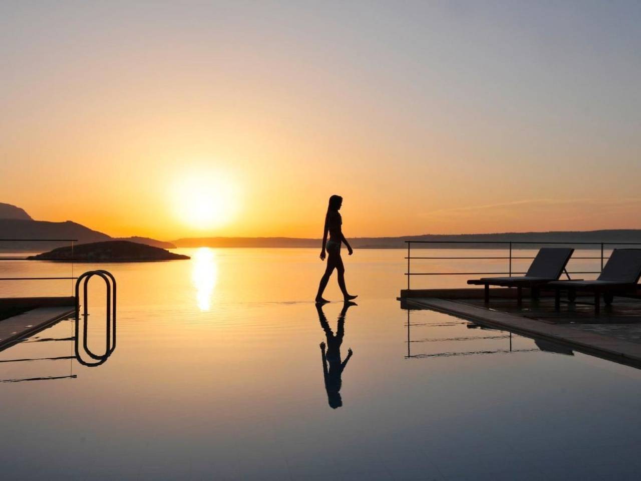 Anemos Villa Ferienhaus Aussicht Gemütlicher beheizter Pool in Almyrida, Vamos