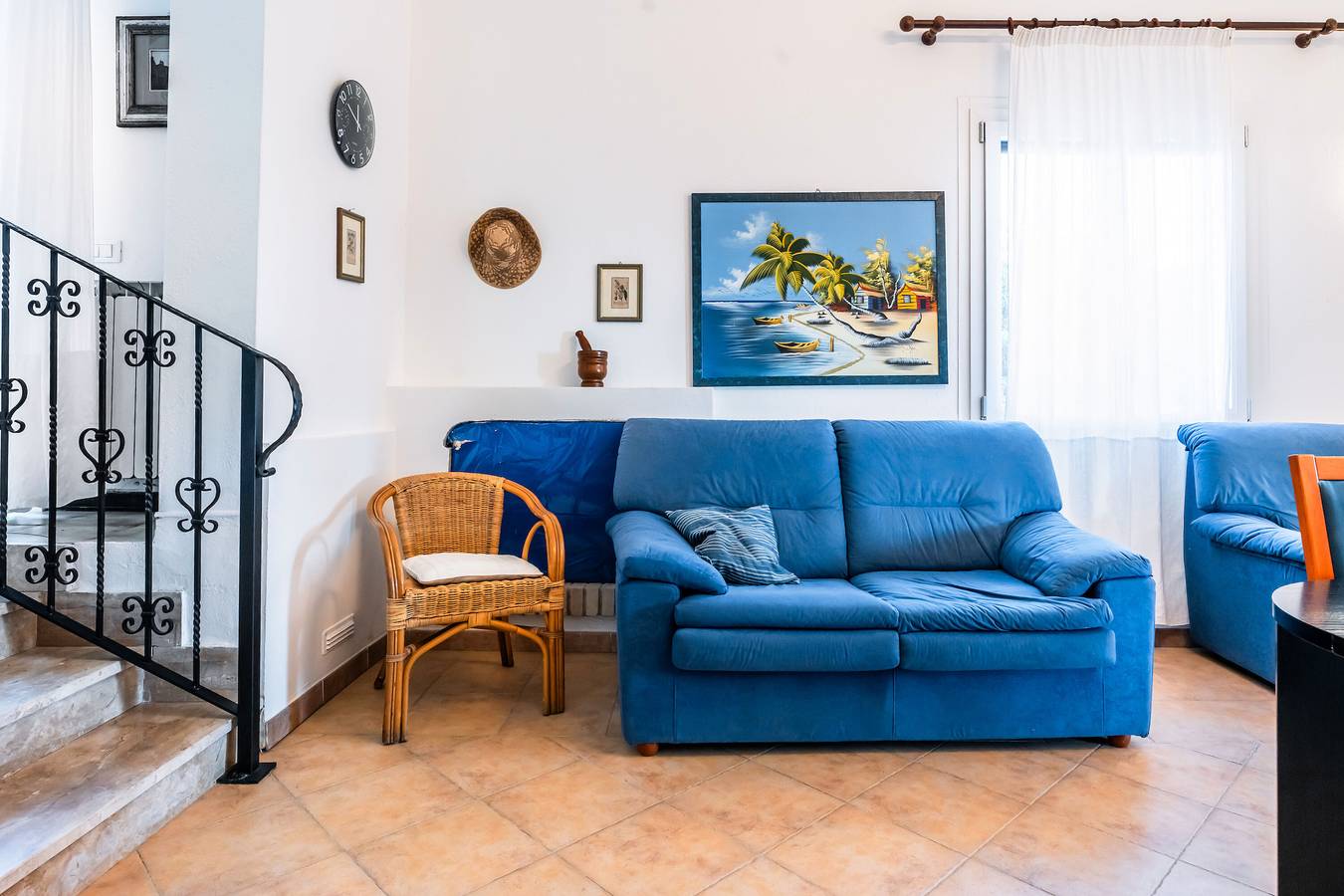 Casa de vacaciones "Villa Judith" con vistas al mar, terraza privada y Wi-Fi in Porto Columbu, Sarroch