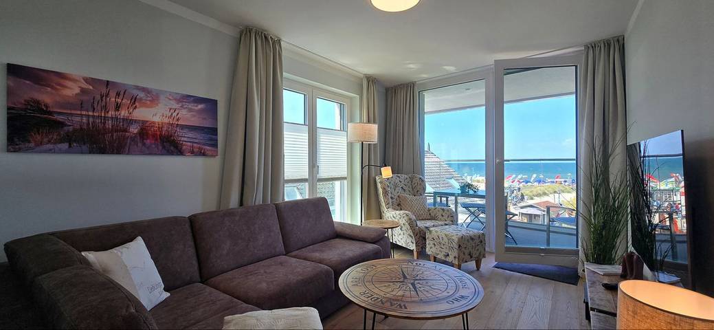 Ferienwohnung für 3 Personen, mit Balkon und Seeblick in Strand Graal-Müritz, Graal-Müritz