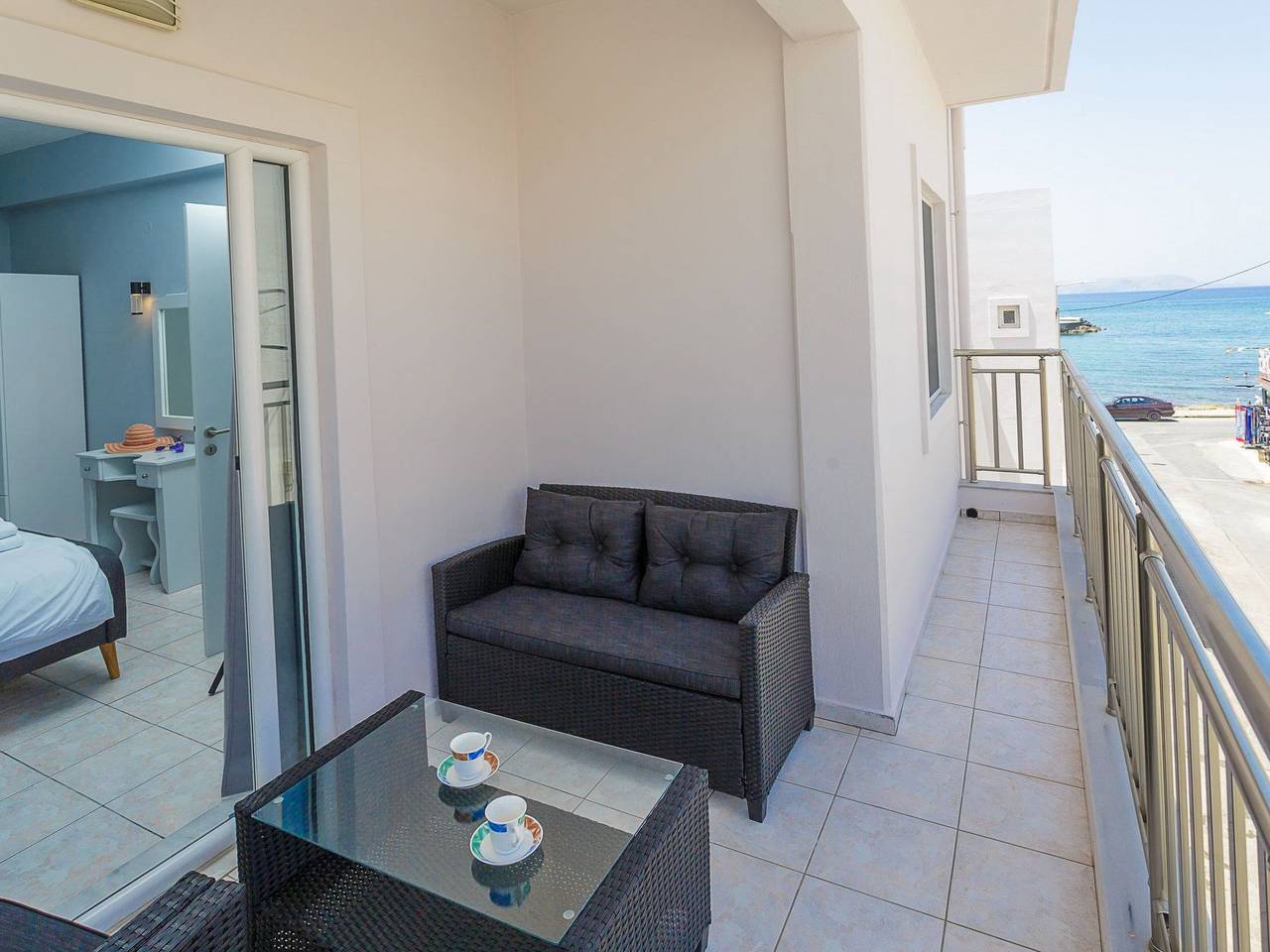 Geheel appartement, In Kato Gouves mit Blick auf den Sonnenuntergang in Gouves, Iraklio-Heraklion en omgeving