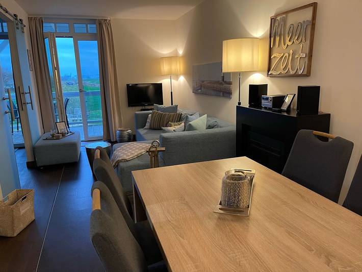 Ferienwohnung für 4 Personen, mit Ausblick und Sauna sowie Balkon in Wremen - 4