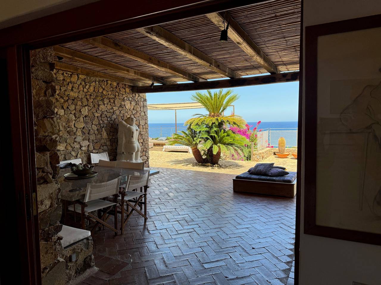 Villa 'Le Palme' con Vista Mare, Wi-Fi e Aria Condizionata in Portobello, Aglientu
