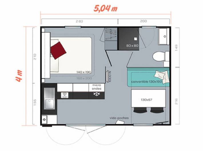 Mobil home pour 4 personnes, avec terrasse et piscine, animaux acceptés à Villecroze - 3