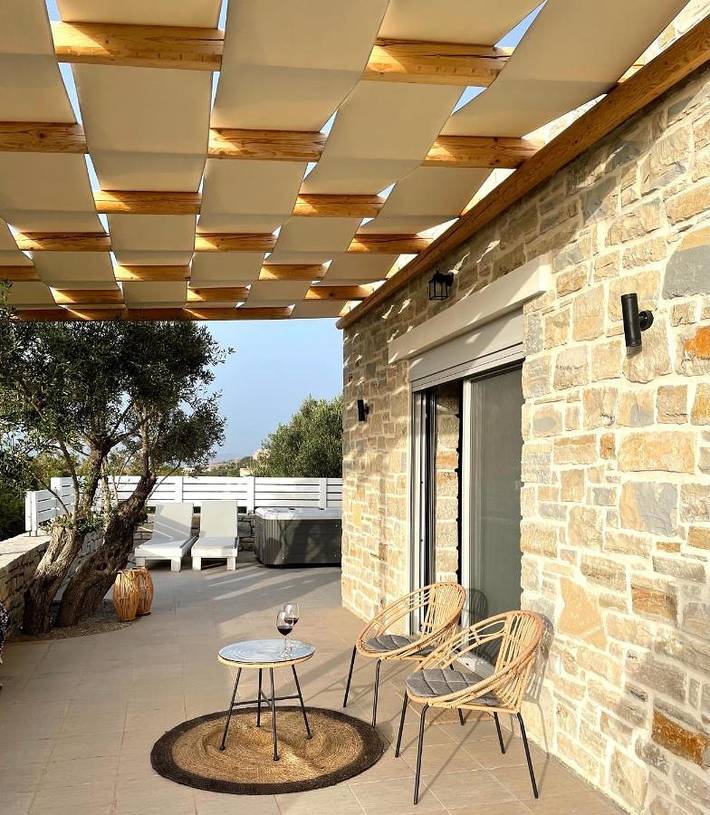 Location de vacances pour 3 personnes, avec jardin et vue dans Matala - 4