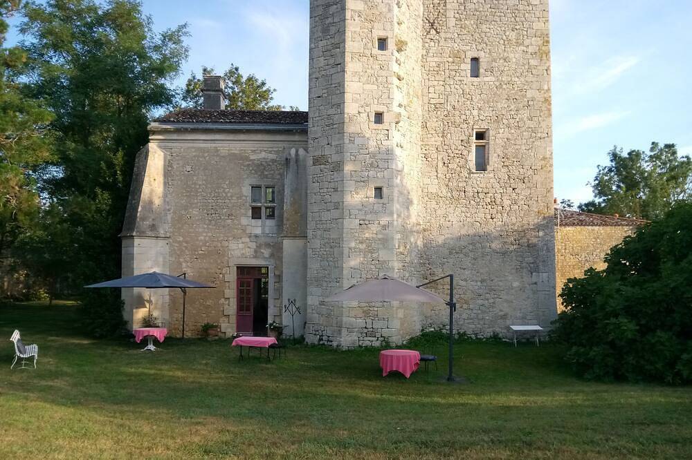 Château de Champdolent du Xiv ° de Marie de Valois , fille de Charles Vii in Champdolent, Région de Saint-Jean-d'Angély