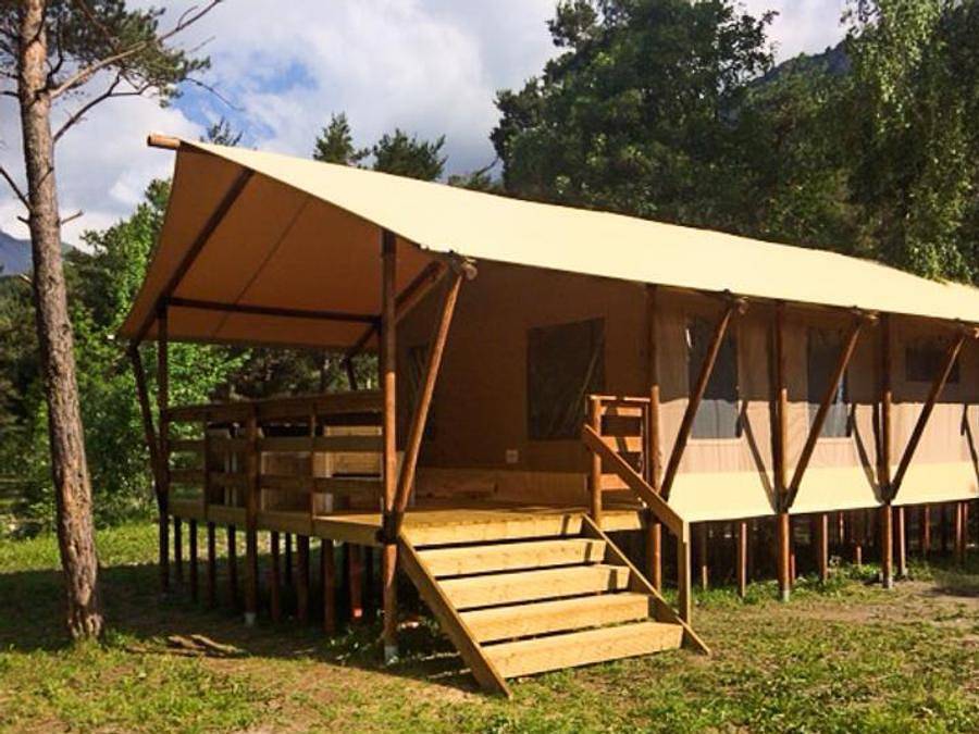 Camping Les Prades - Mobilheim 6 personen - Lodge mit Sanitäranlagen in Mostuéjouls, Parc naturel régional des Grands Causses