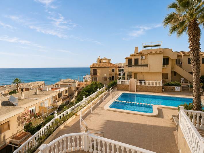 Bungalow für 5 Personen, mit Meerblick und Balkon/Terrasse in La Mata