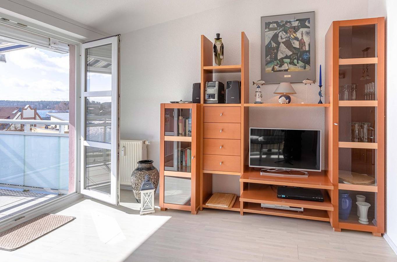 Ganze Wohnung, Ferienwohnung „Hafenpanorama“ mit Blick auf den Hafen und Müritz in Waren (Müritz), Müritz