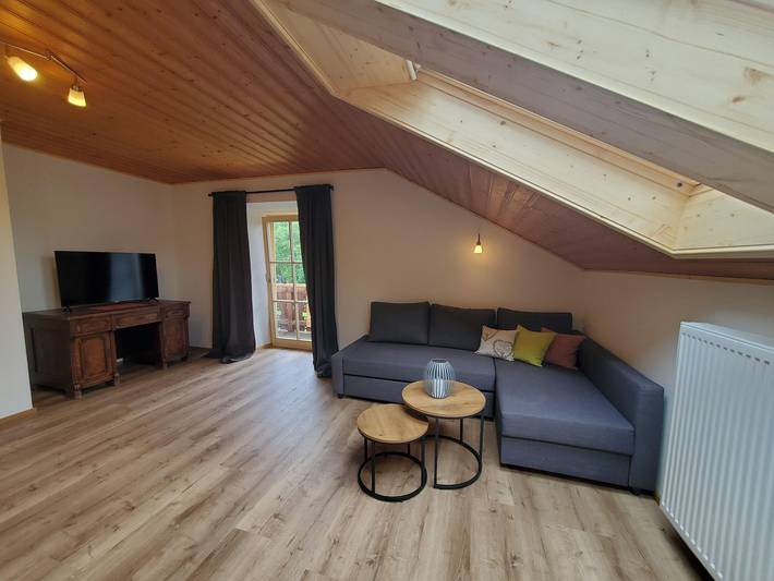 Ferienwohnung für 4 Personen, mit Garten und Seeblick sowie Balkon in Saulgrub