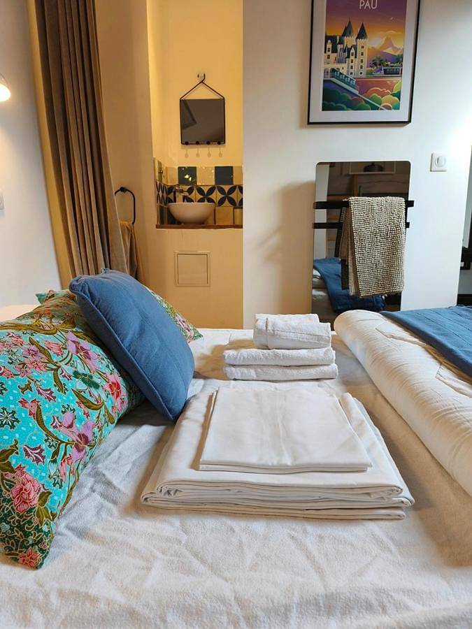 Hôtel pour 3 personnes, avec vue ainsi que sauna et jardin à Bedous - 4