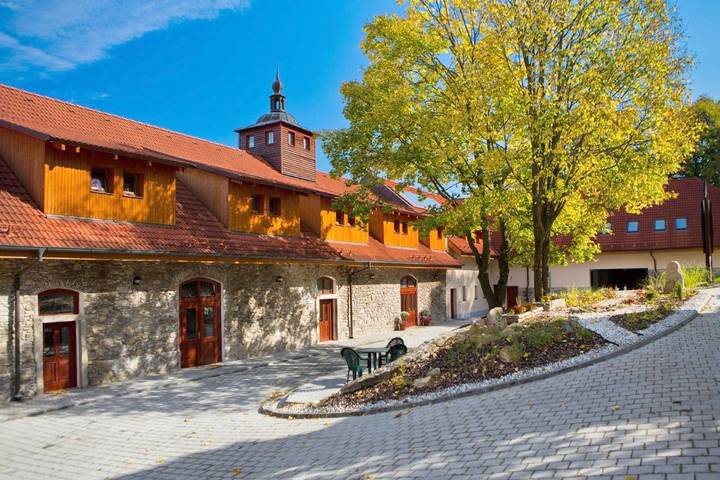 Ferienhaus für 12 Personen, mit Whirlpool und Sauna sowie Garten, mit Haustier im Böhmerwald