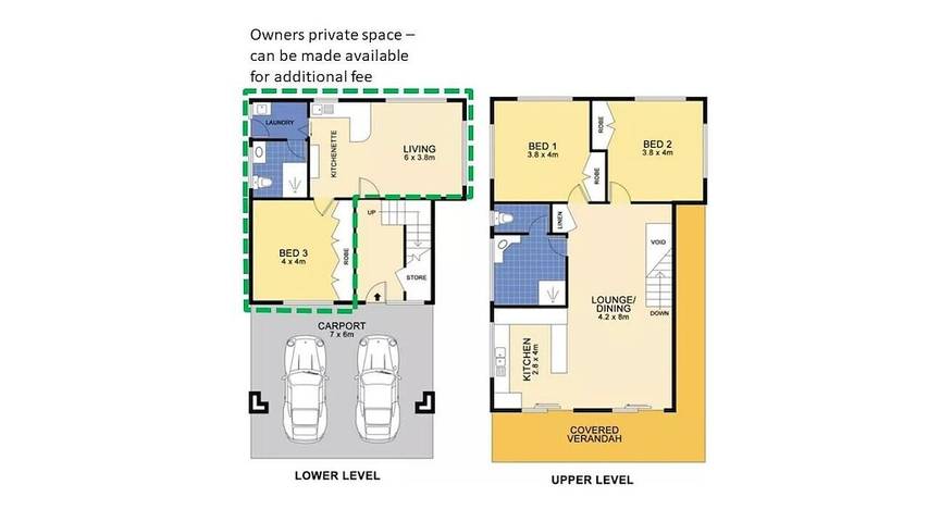 Holiday home for 4 people, with garden and balcony in Queensland