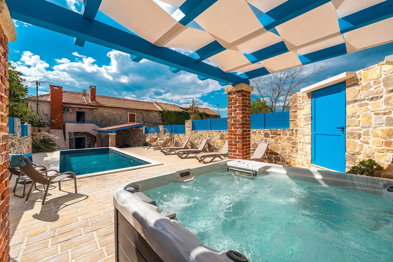 Stone Holiday house Zara with jacuzzi in Sukosan, Zadar