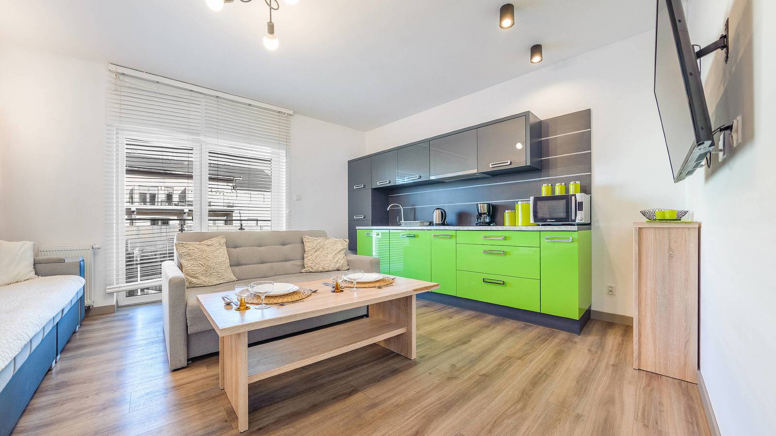 Cały apartament wypoczynkowy, Apartament wakacyjny dla 4 osób z balkon in Ustronie Morskie, Morze Bałtyckie