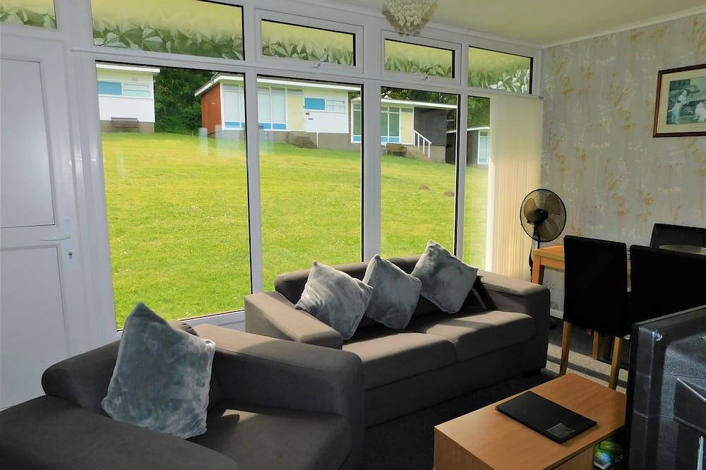 Chalet mit offener Küche / Wohnbereich, mit direktem Zugang zu fantastischen Klippenspaziergängen in Cromer, Norfolk Coast