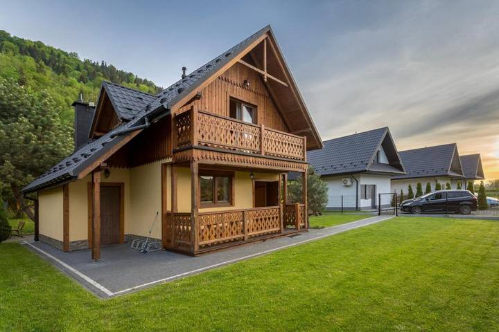 Domek letniskowy dla 8 osób, z Balkon i Taras oraz Ogród i Widok w Szczawnica