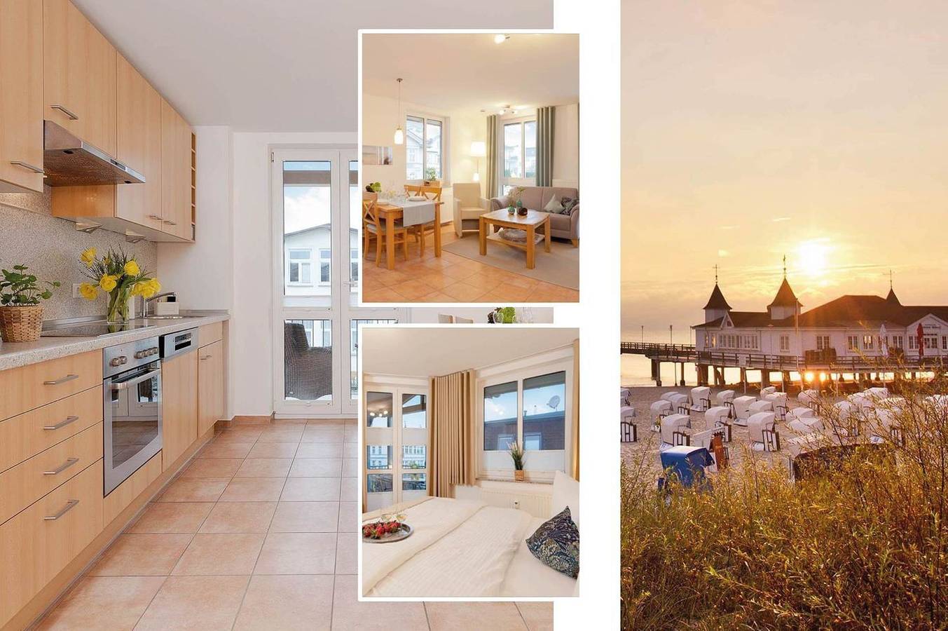 Ganze Wohnung, Wunderschöne Ferienwohnung in Ahlbeck mit Balkon – nur 100 m zum Strand in Drei Kaiserbäder, Heringsdorf