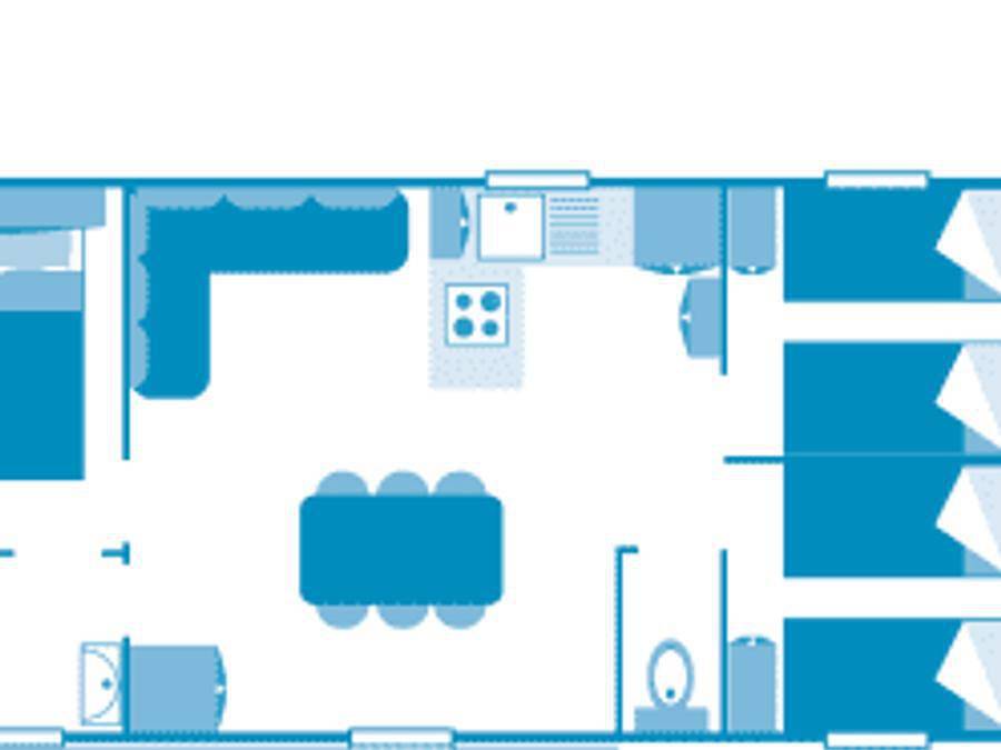 Camping Sandaya - Le Plein Air Des Chênes - Mobilhome 7 personnes - Cottage 6/7p 3ch clim *** in Clapiers, Côte d'Améthyste