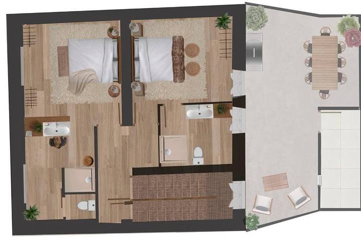 Location de vacances pour 12 personnes, avec jardin ainsi que balcon et vue à Canfranc - 2