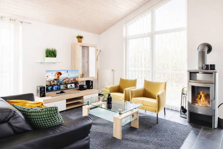 Ferienhaus für 4 Personen, mit Whirlpool und Garten sowie Sauna