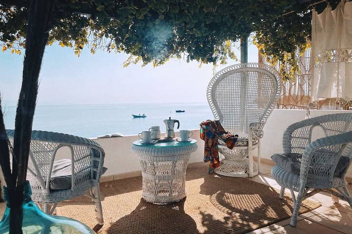 Gîte pour 2 personnes, avec Balcon et Jardin dans Ροδιά
