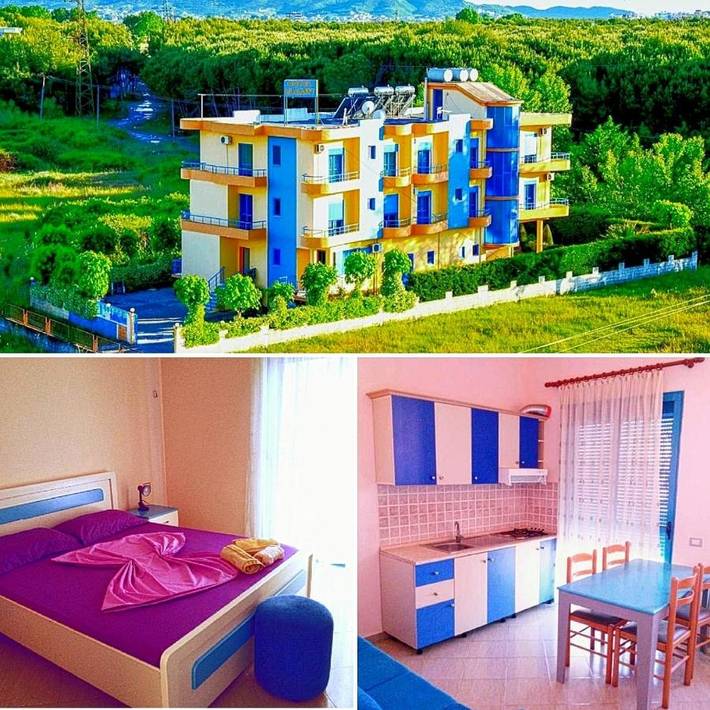 Appart’hôtel pour 5 personnes, avec Balcon et Terrasse ainsi que Jardin et Vue à Golem