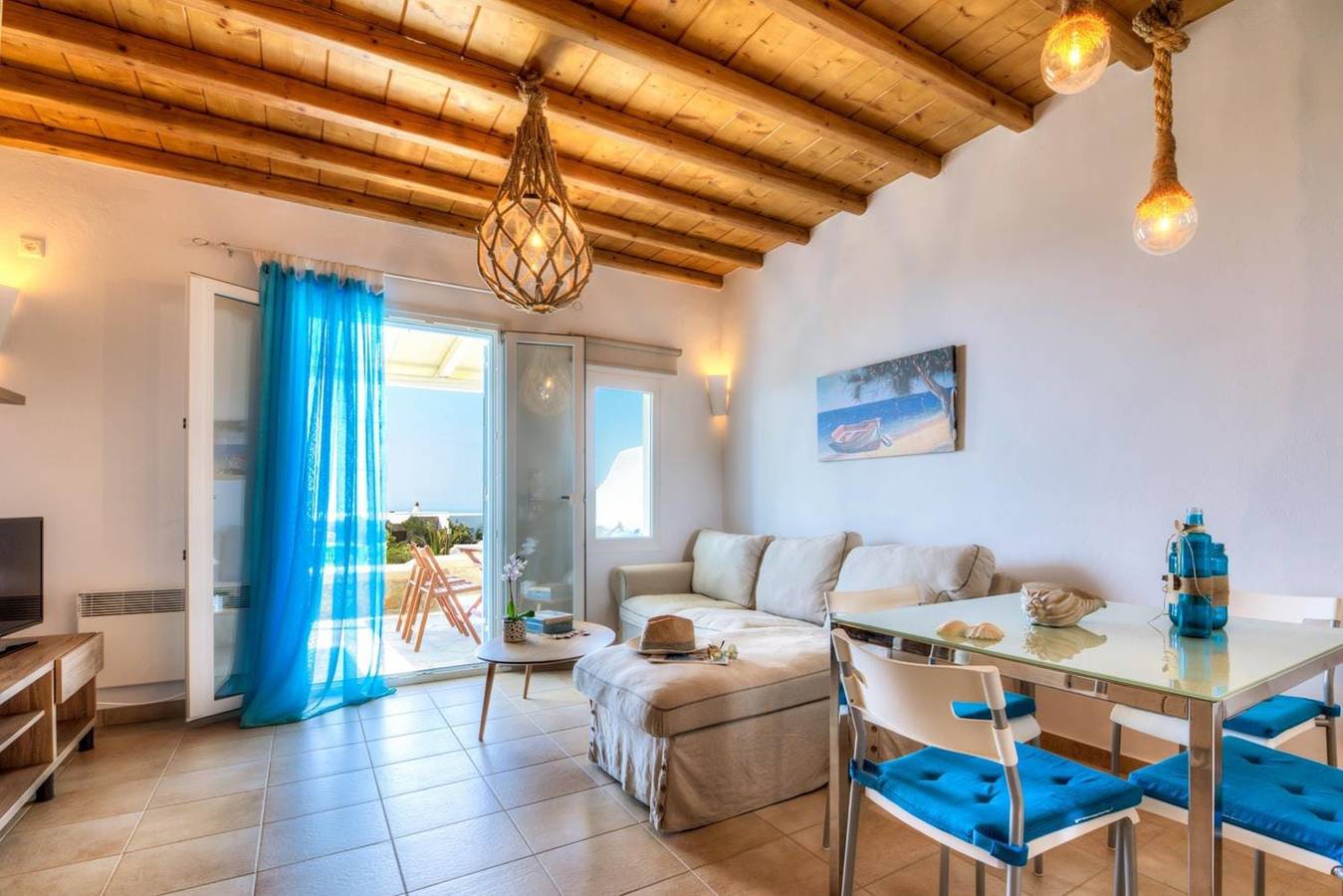 Exquisite Mykonos  Villa | Villa Cyan  | 2 Bedrooms | Breathtaking Sunset View of Aegean Sea | Private Pool | Tourlos in Tourlos (Mykonos), Mykonos