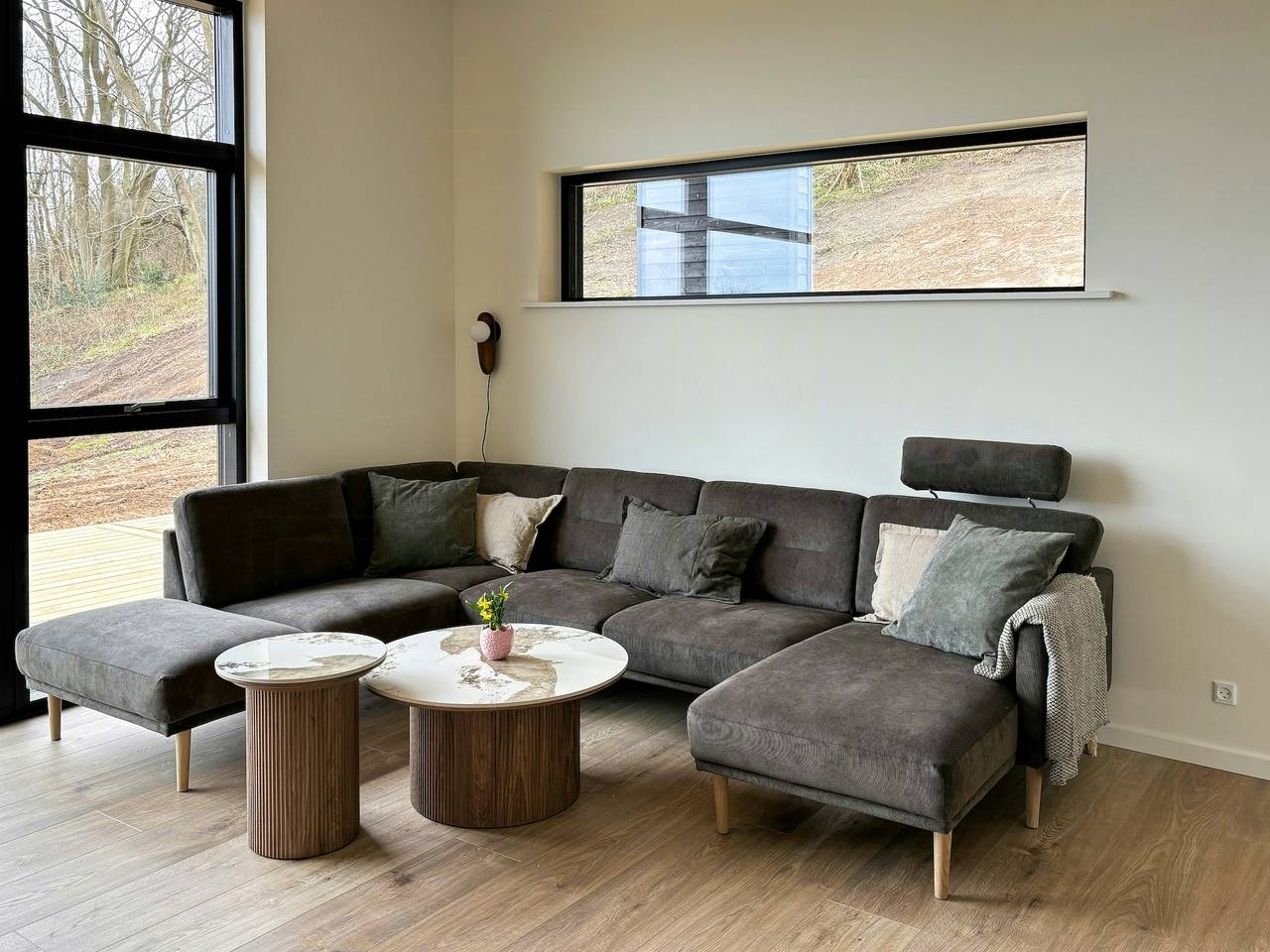 Holzhaus auf einem großen Naturgrundstück mit Meerblick und Wellnessbereich in Broager, Flensburger Förde (Dänemark)